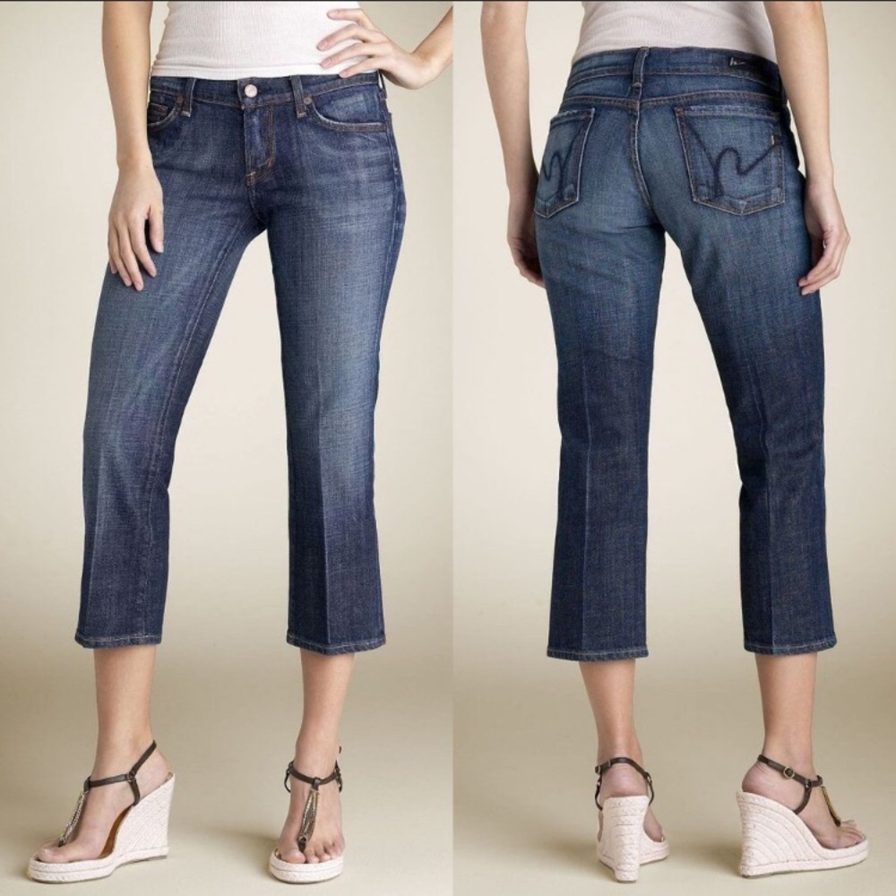 CITIZENS OF HUMANITY Kelly Low-Rise Cropped Jeans, Capri Jeans, 28 x 23